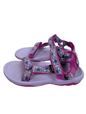 Teva Hurricane XLT 2 sandals Butterfly Pastel Lilac quick dry webbing Youth Sz 5